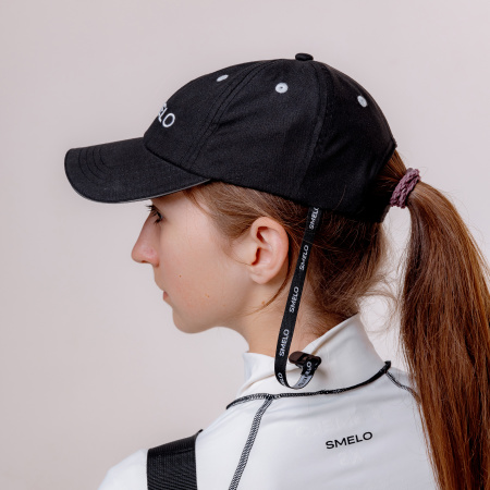 КЕПКА SMELO СО СТРАХОВКОЙ (Черный, JR)