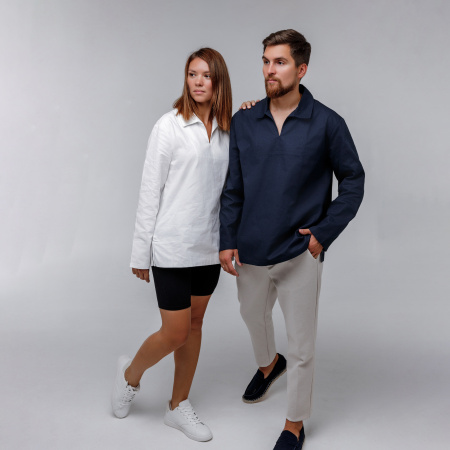 Рубаха моряка (M-L, Синий, С рисунком) Рубаха моряка (M-L, Синий, С рисунком)